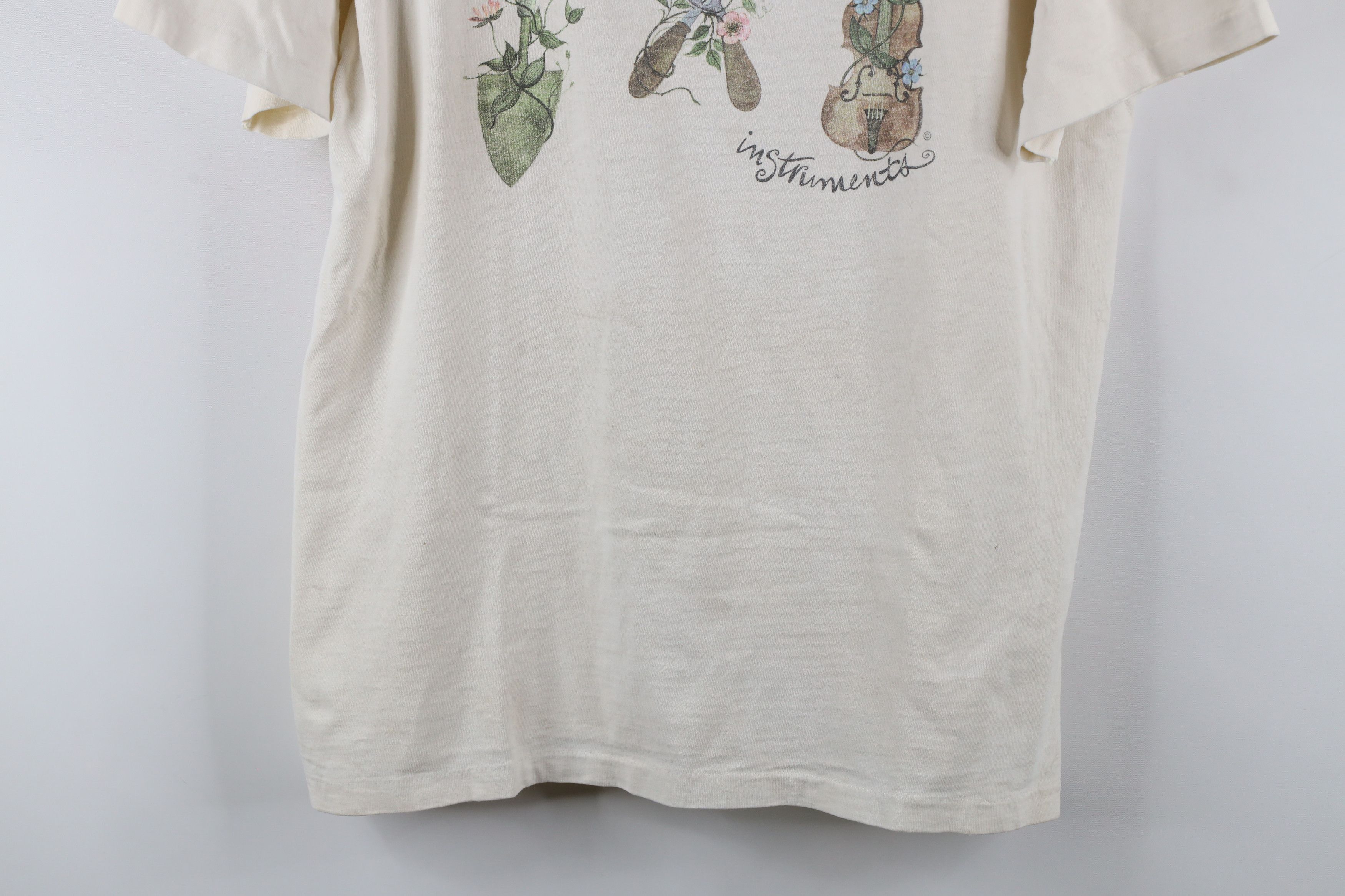 Vintage Vintage 90s Streetwear Spell Gardening Instruments T-Shirt Size L / US 10 / IT 46 - 3 Thumbnail