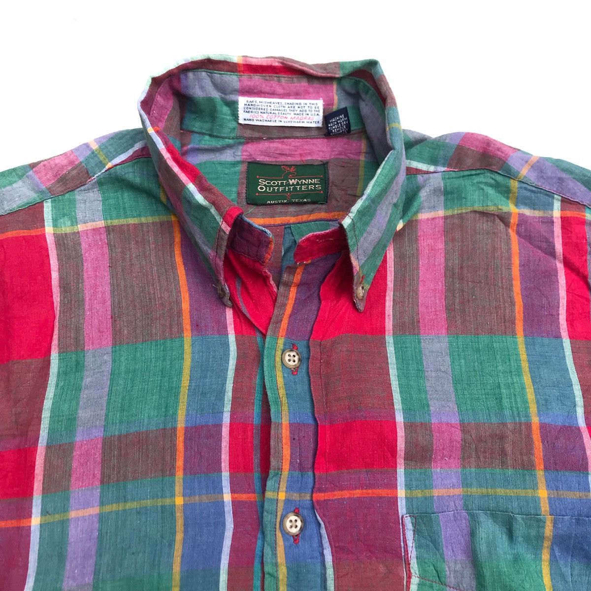 Hysteric Glamour × Vintage Vintage Scott-Wynne outfitters madrass Shirt Short Sleeves Size US L / EU 52-54 / 3 - 9 Thumbnail