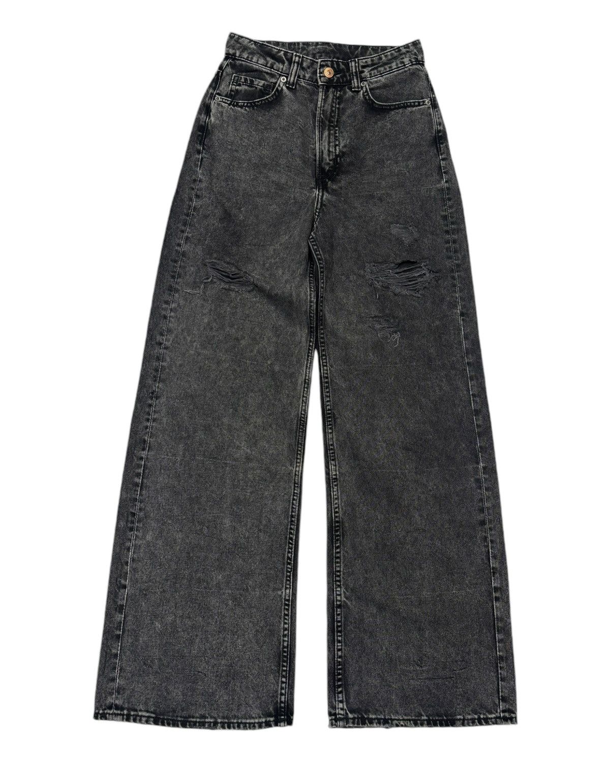 H&M Flared💥Vintage 90s Style Divided HM Baggy Bootcut Leg Jeans Size 25" / US 0 / IT 36 - 5 Thumbnail