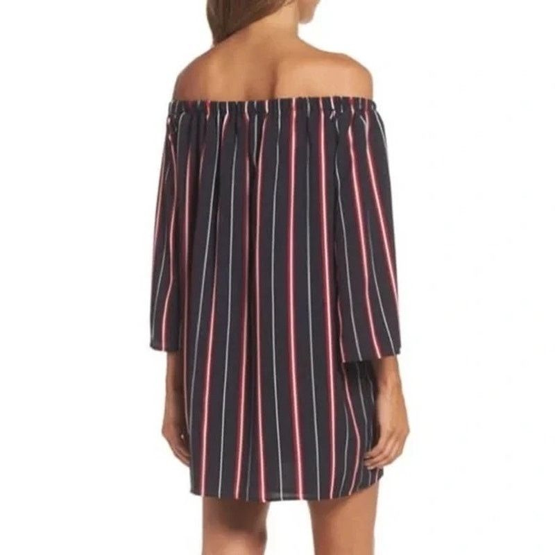 French Connection NWT FRENCH CONNECTION Hasan Striped Off The Shoulder Dress Size XS / US 0-2 / IT 36-38 - 6 Thumbnail