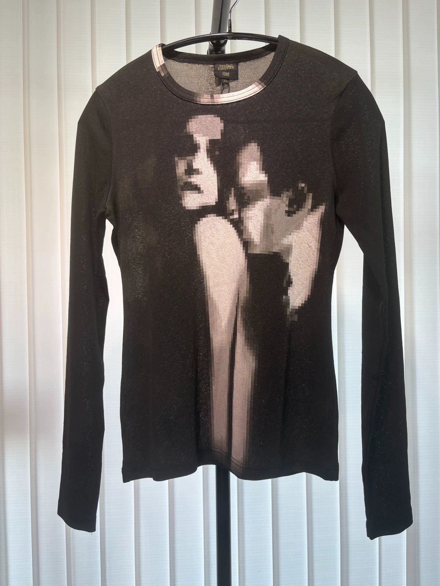 Jean Paul Gaultier Jean Paul Gaultier Bi-Sided Portrait Sheer LS 40 Size S / US 4 / IT 40 - 1 Thumbnail
