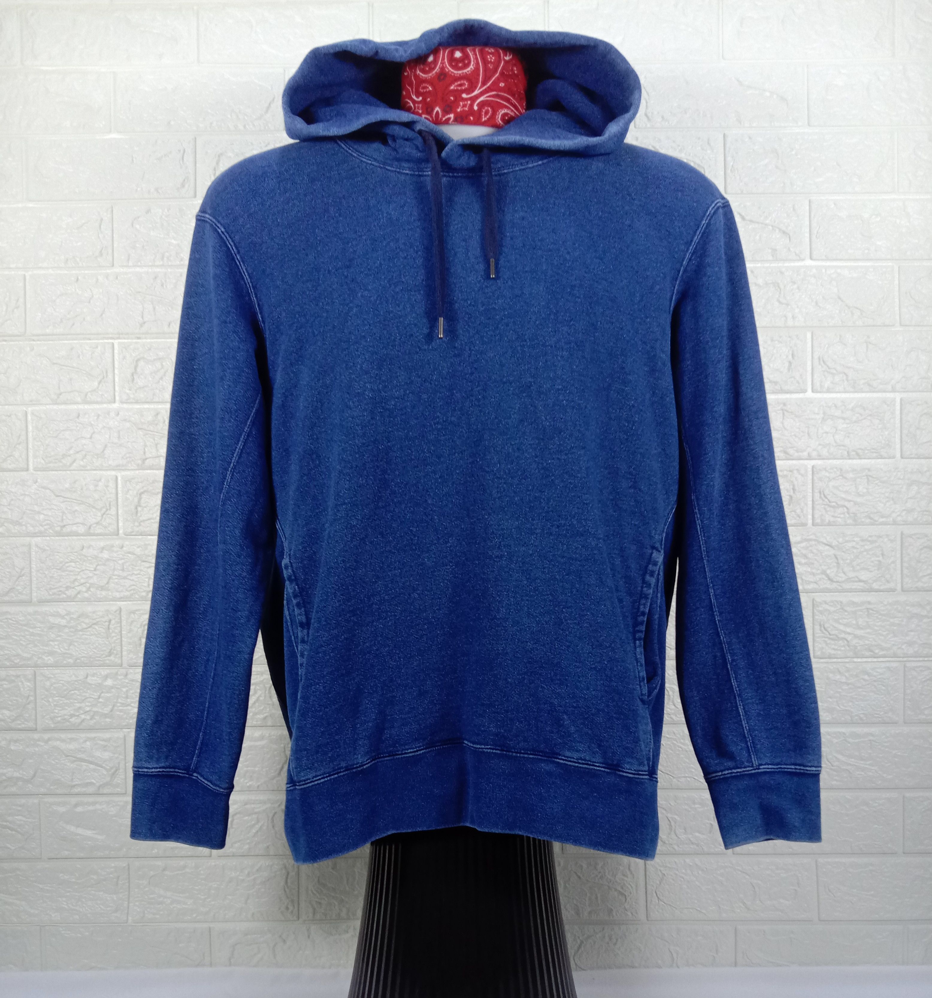 Lemaire × Uniqlo Uniqlo U Lemaire Pullover Denim Blue Hoodie Sweatshirt Size US L / EU 52-54 / 3 - 1 Thumbnail