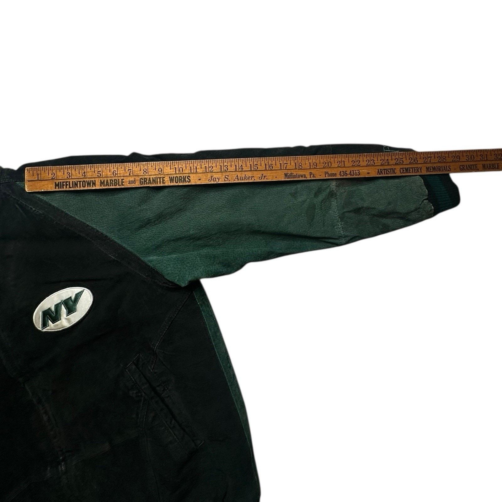 NFL Vintage 90’s NFL New York Jets Leather Jacket Size Large Size US L / EU 52-54 / 3 - 4 Thumbnail