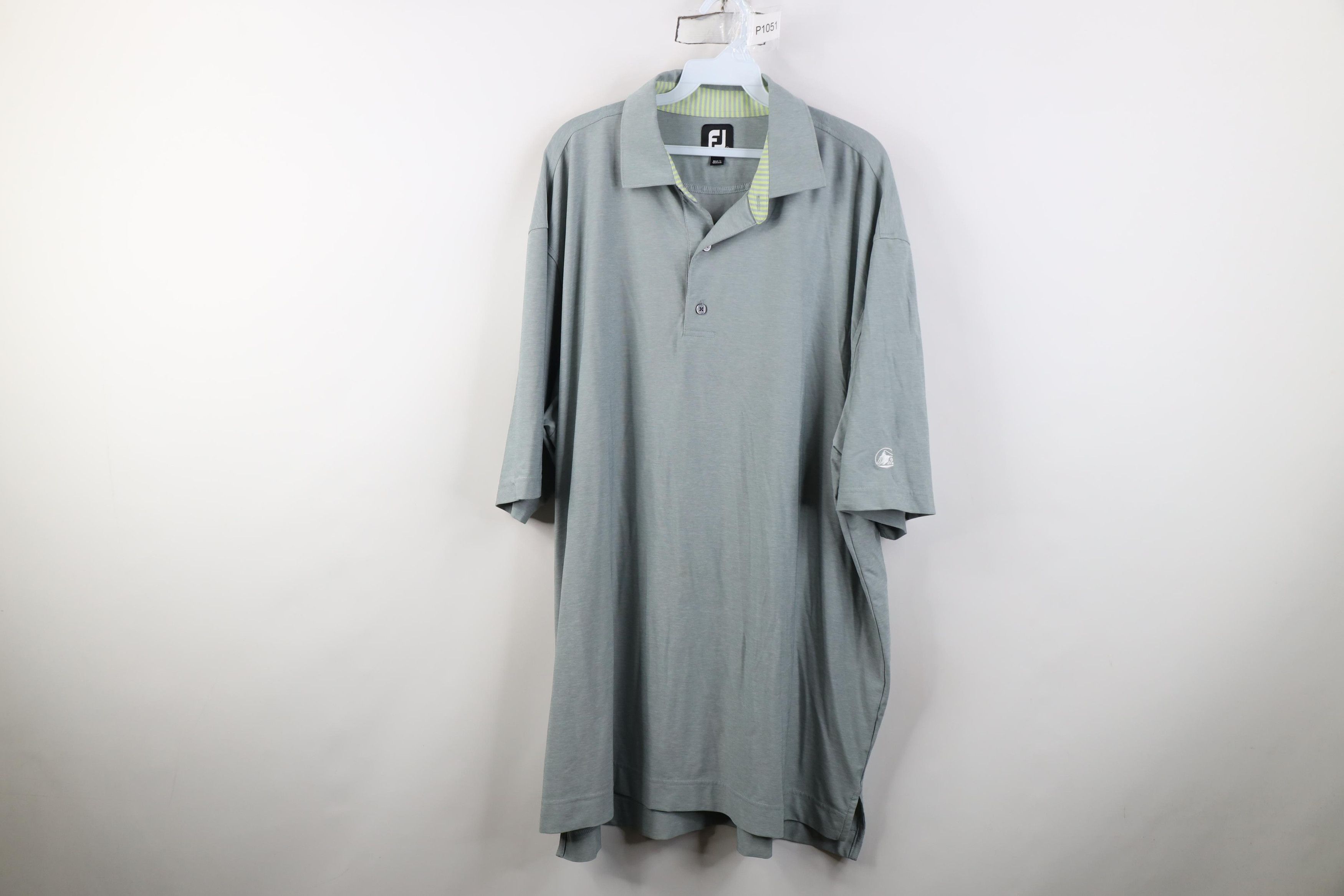 Footjoy FootJoy FJ Embroidered Logo Collared Knit Golf Polo Shirt Size US XXL / EU 58 / 5 - 1 Thumbnail