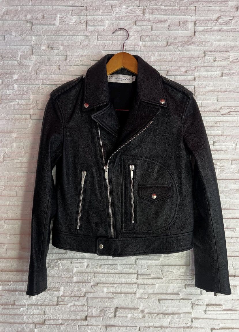 Dior Christian Dior Diorangeles Biker Jacket Goat Leather Moto Size S / US 4 / IT 40 - 2 Thumbnail