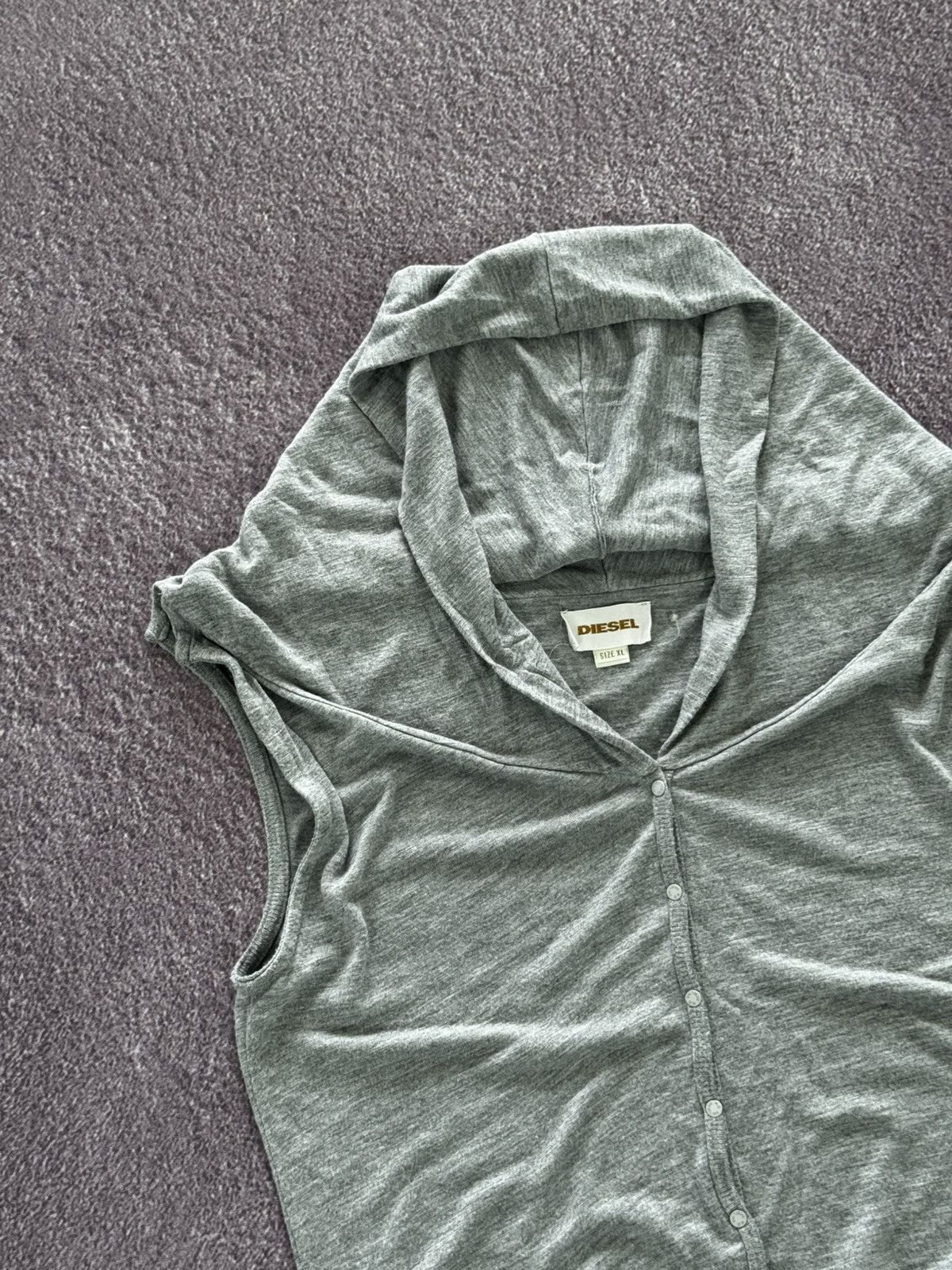 Diesel 00’s Diesel Avant Garde Sleeveless Hooded Tank Top Size XL / US 12-14 / IT 48-50 - 4 Thumbnail