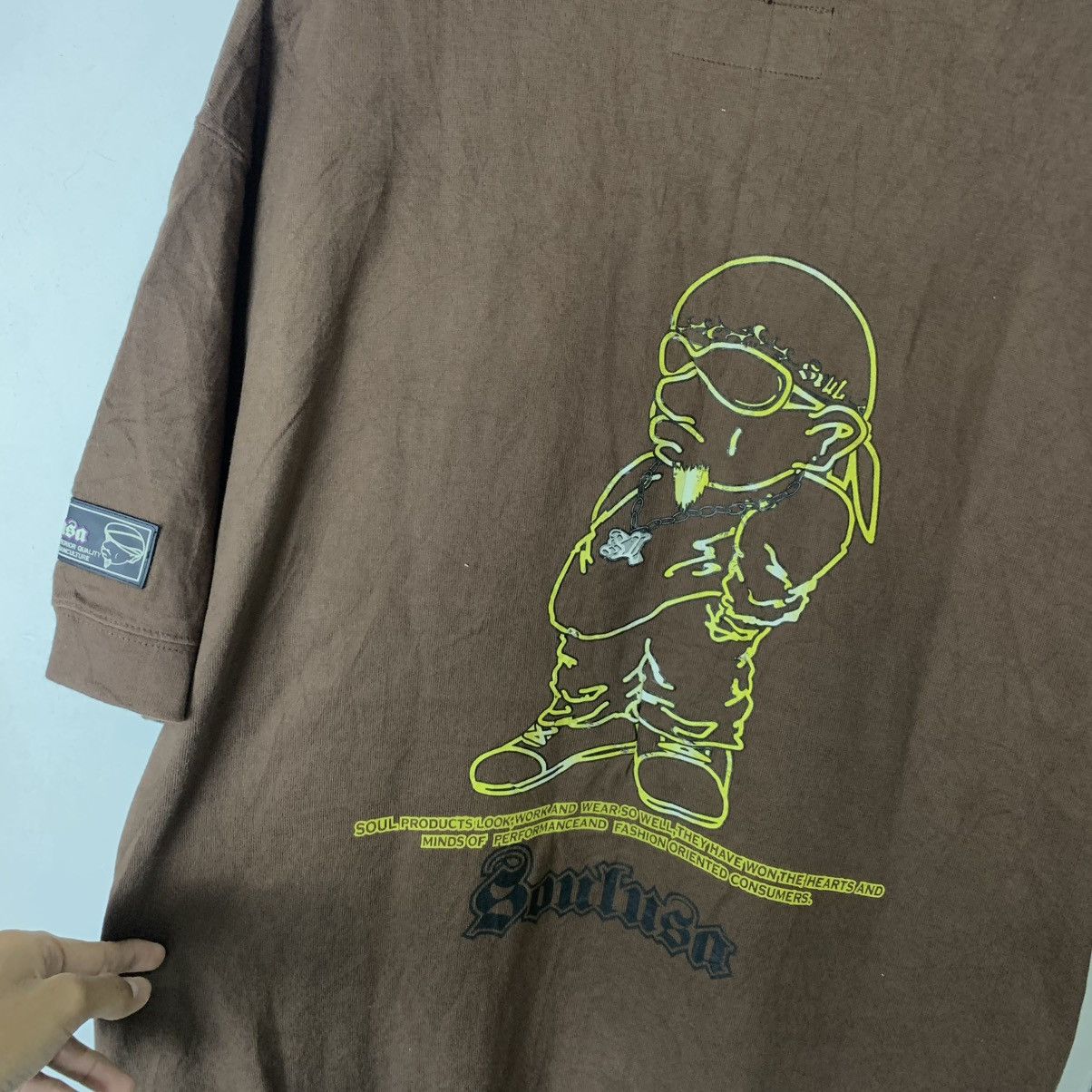 Japanese Brand Vintage Y2K SOUL usa LA short sweat button brown Size US XXL / EU 58 / 5 - 3 Thumbnail
