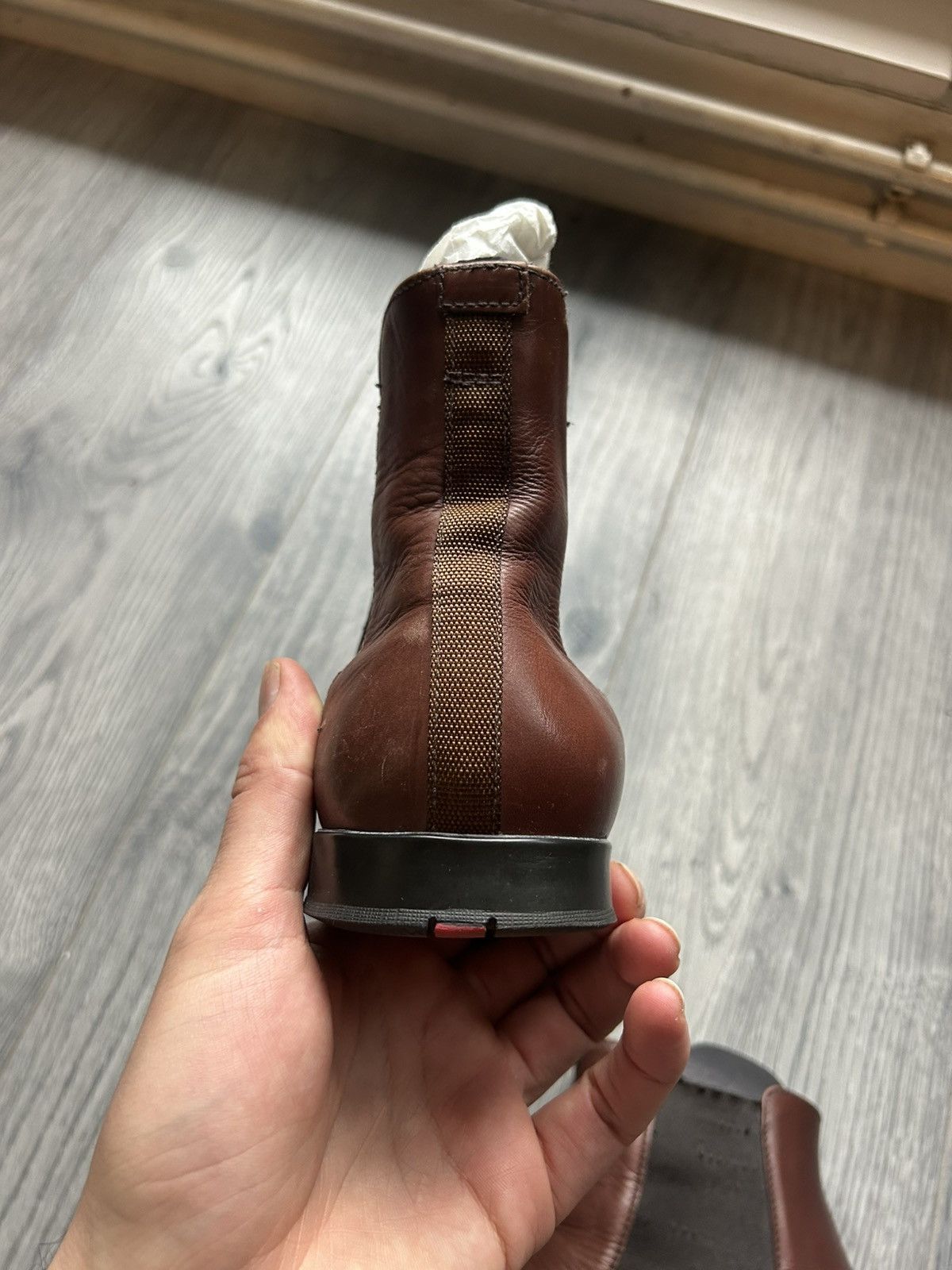 Prada Prada Brown Leather Chelsea Boots Size US 6 / EU 39 - 4 Thumbnail