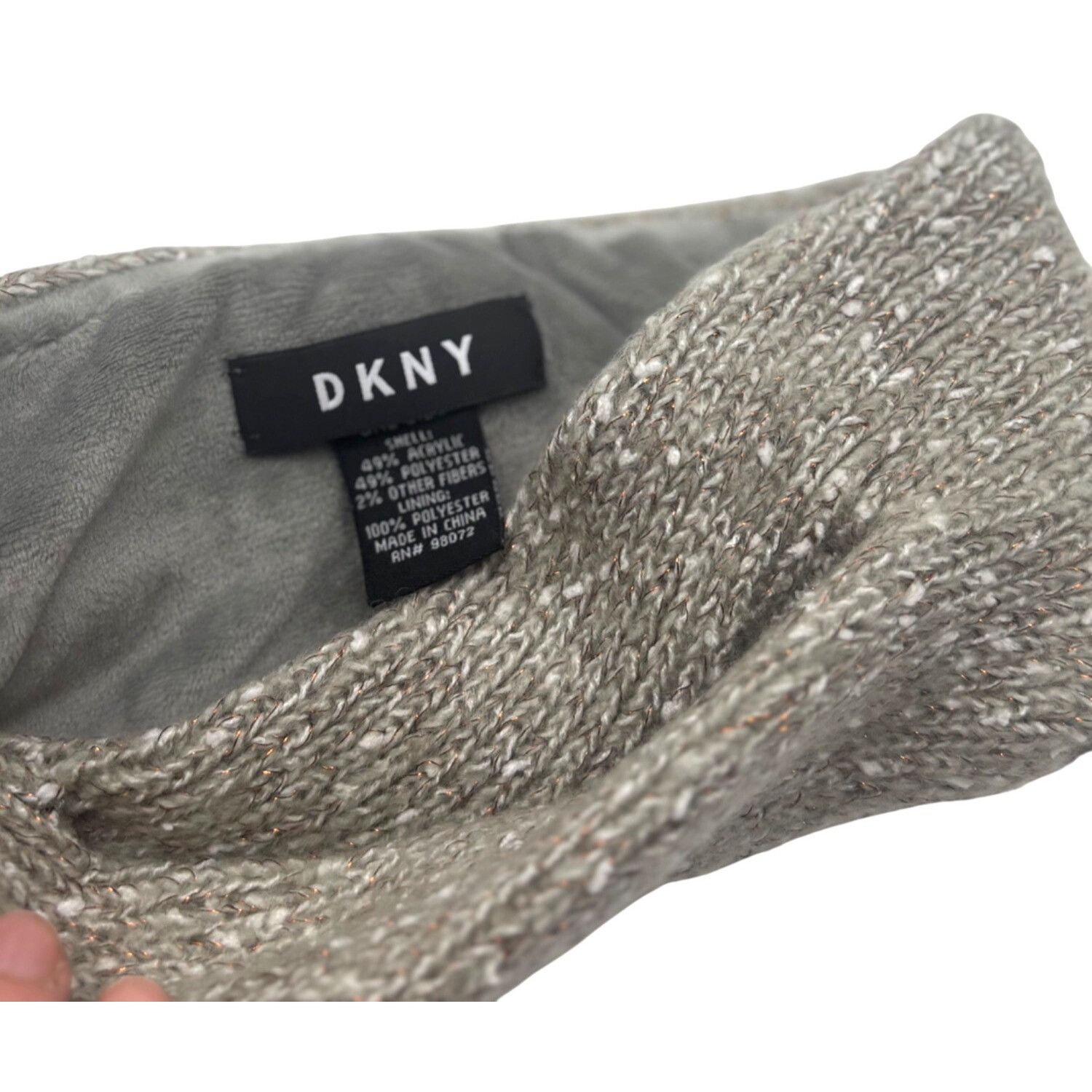 DKNY DKNY Fleece-Lined Headband, Gray, OS Size ONE SIZE - 5 Thumbnail