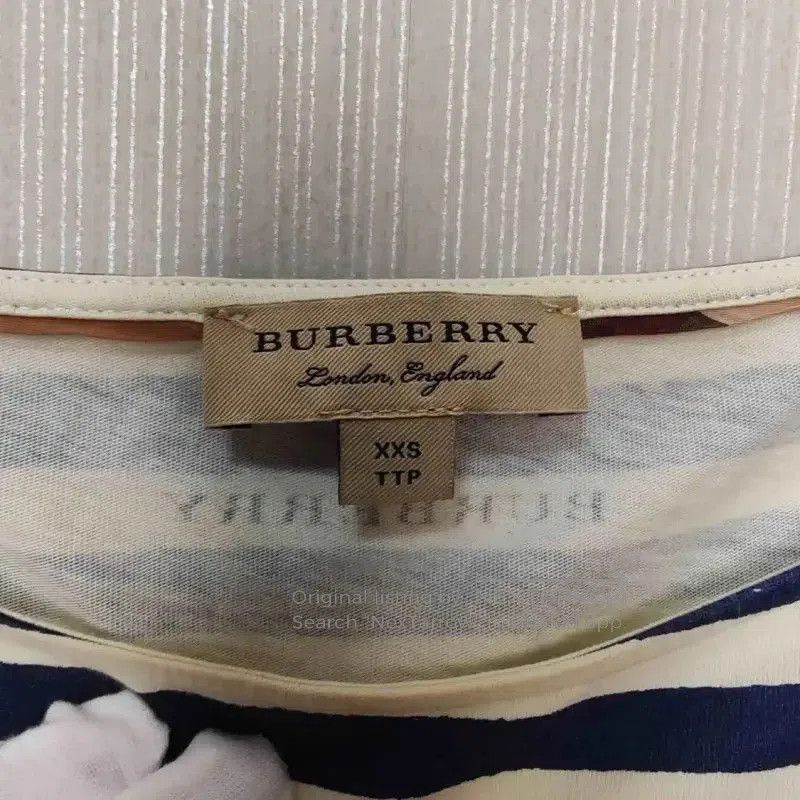 Burberry Burberry Blue Striped Cotton T-Shirt. Size XXS / US 00 / IT 34 - 3 Thumbnail