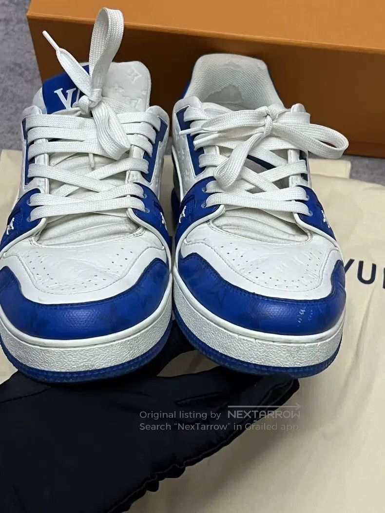 Louis Vuitton Louis Vuitton Blue and White Trainer Casual Shoes Size US 7 / EU 40 - 4 Thumbnail