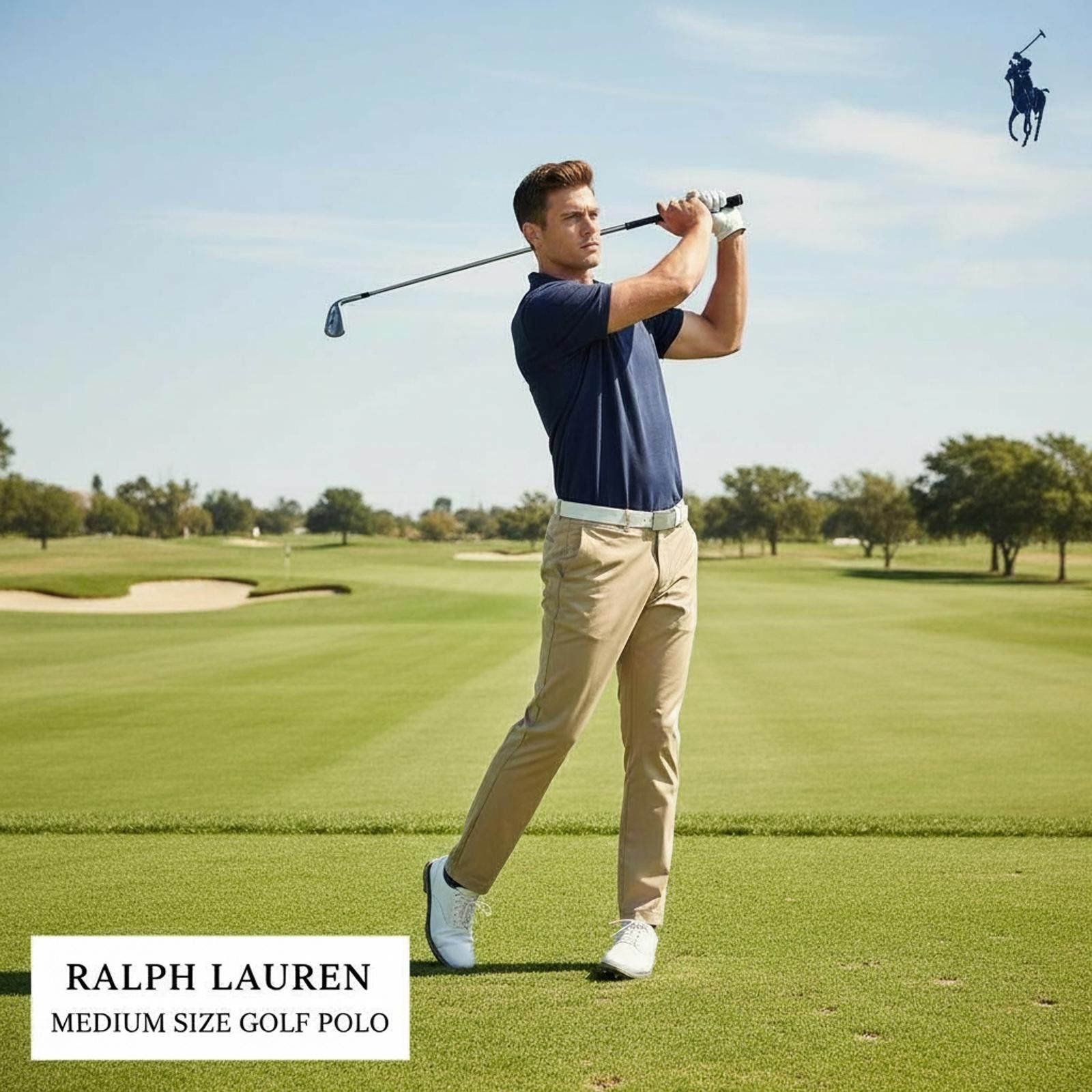 Polo Ralph Lauren Ralph Lauren Medium Size Golf Polo Shirt - Navy Blue Size US M / EU 48-50 / 2 - 2 Thumbnail