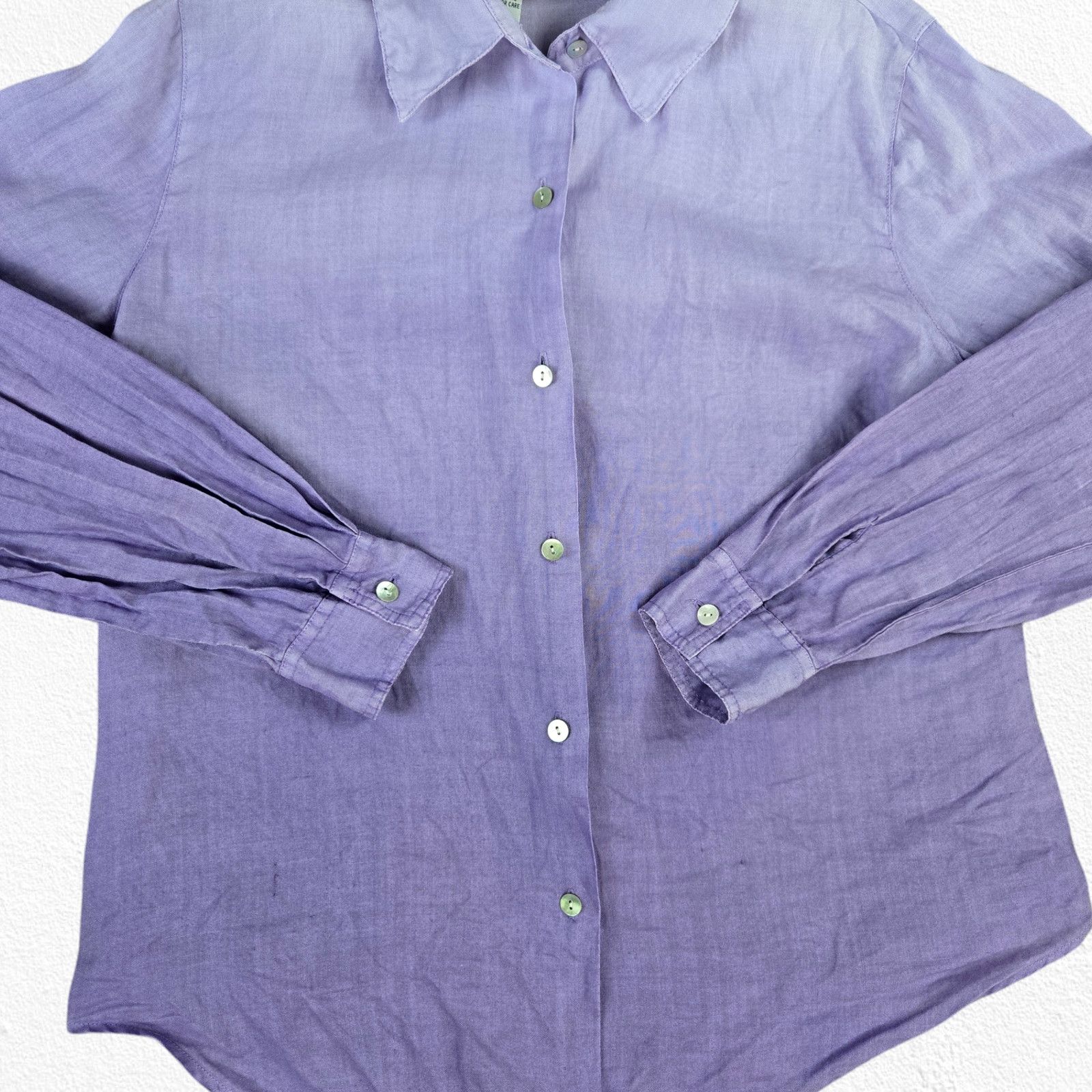 Vintage Vintage Purple Ombre Linen Button Down Top Size Medium Size M / US 6-8 / IT 42-44 - 4 Thumbnail