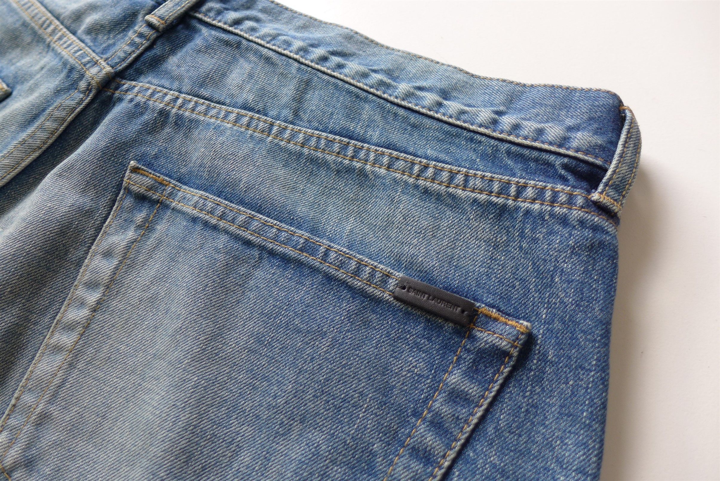Saint Laurent Paris Saint Laurent D34 Mick Jeans -- Authentic Vintage Blue Denim Size US 32 / EU 48 - 10 Thumbnail