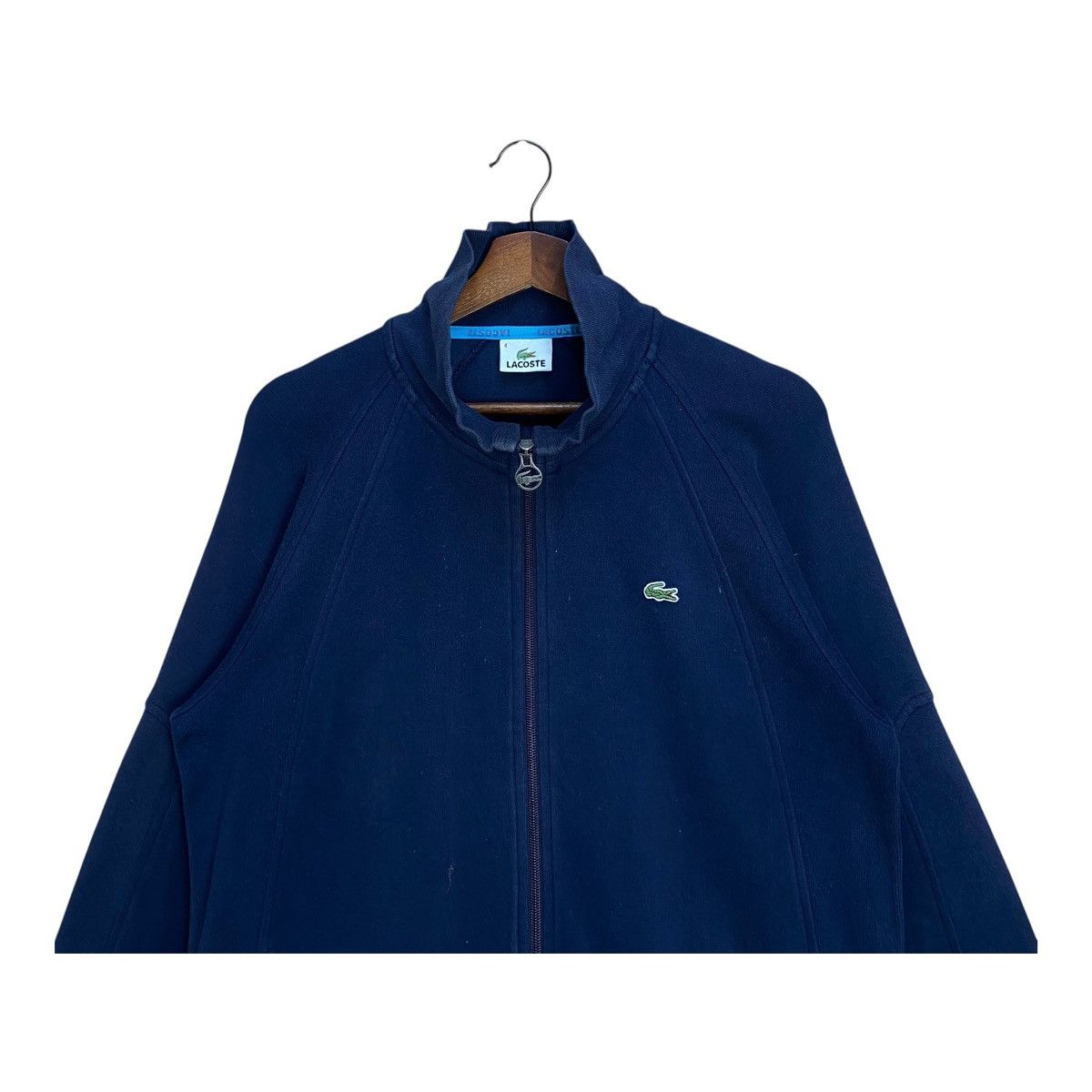 Lacoste Vintage Lacoste Zip Up Track Jacket Navy Blue Size 4 M Size US M / EU 48-50 / 2 - 2 Thumbnail