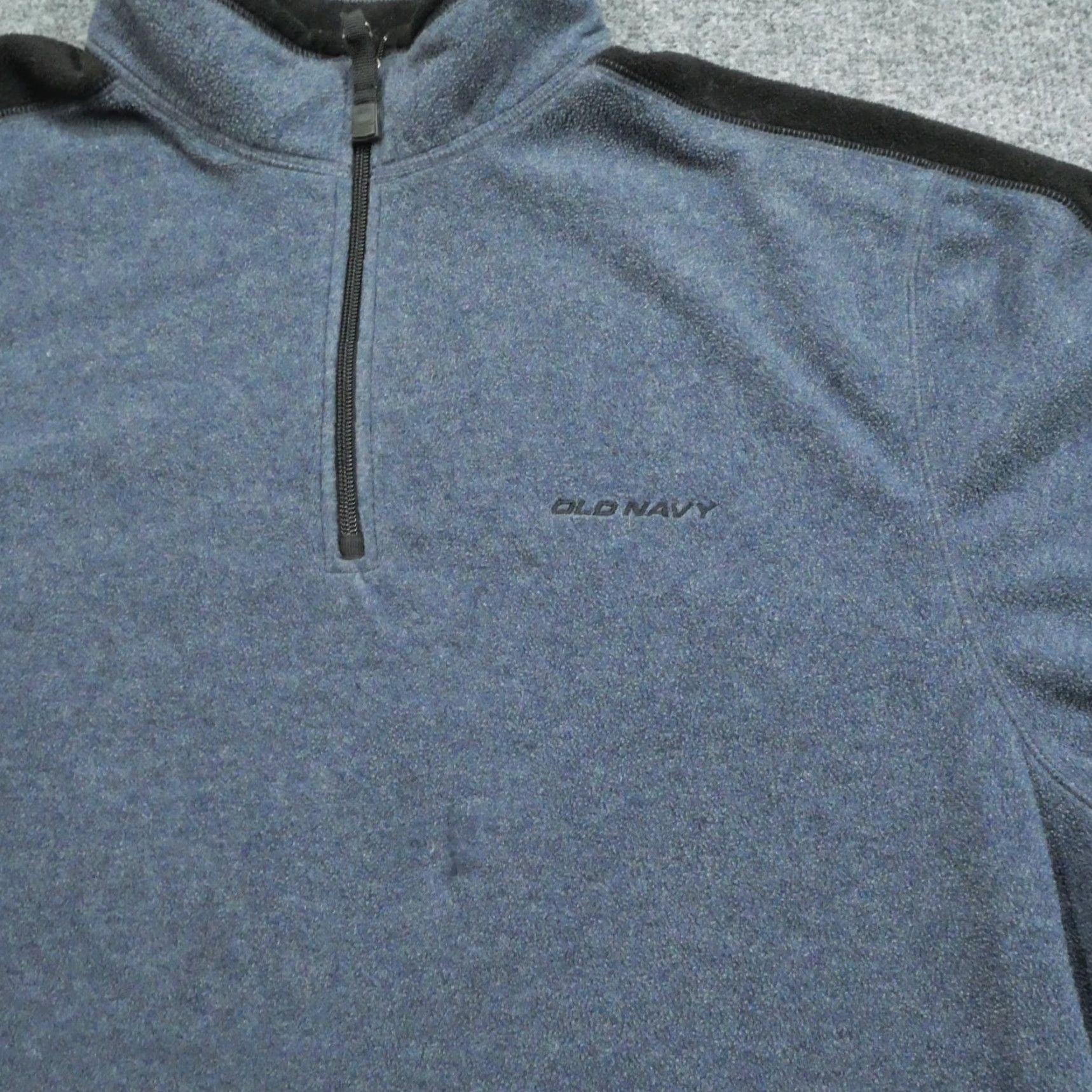 Old Navy VINTAGE Old Navy Sweatshirt Adult XL Blue Black Quarter Zip Fleece Y2K Mens Size US XL / EU 56 / 4 - 4 Thumbnail