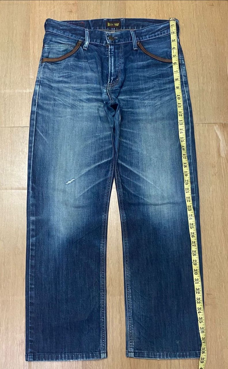 Edwin Vintage Edwin Blue Trip Distressed Denim Size US 31 - 2 Thumbnail
