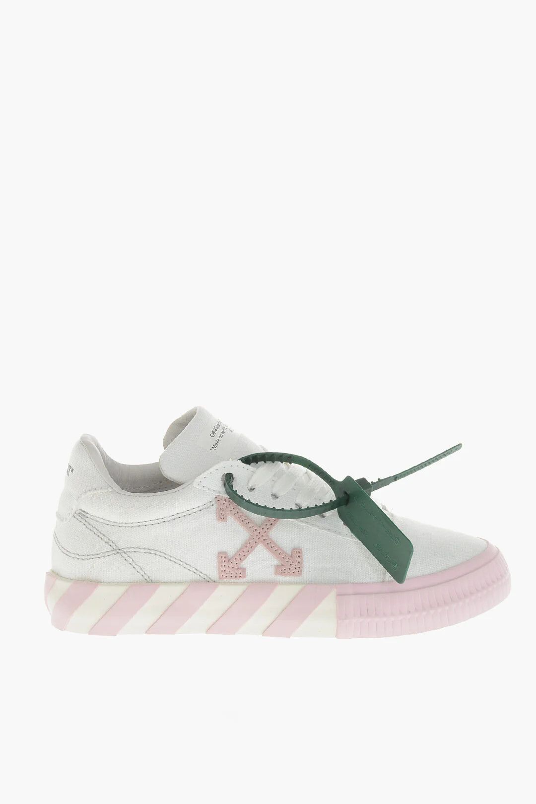 Off-White og1mm0426 Cotton Low-Top Sneakers in White & Pink Size US 5 / IT 35 - 1 Thumbnail