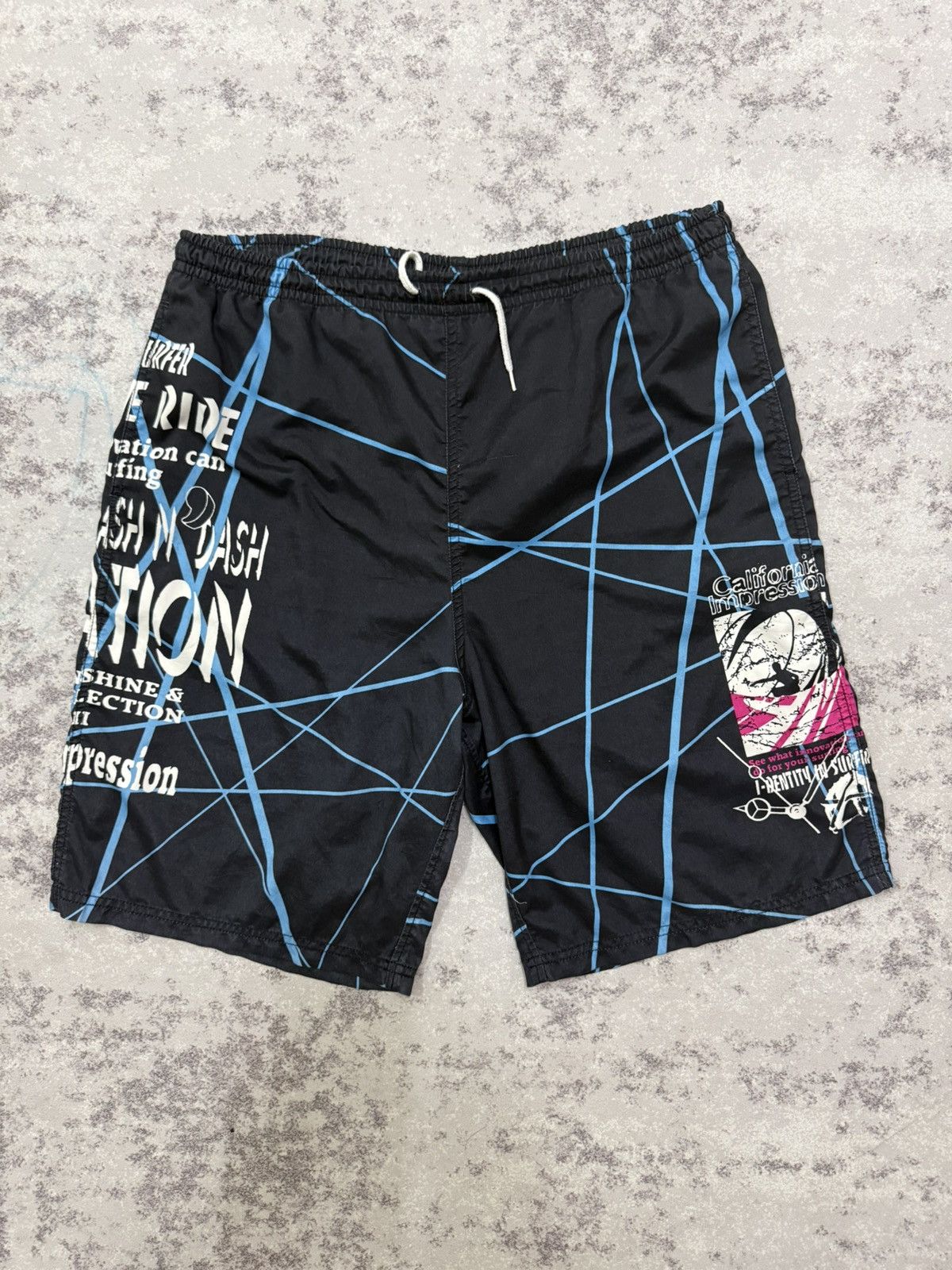 Vintage VINTAGE CALIFORNIA IMPRESSION I-DENTIFY IN SURFER PANTS Size US 34 / EU 50 - 3 Thumbnail
