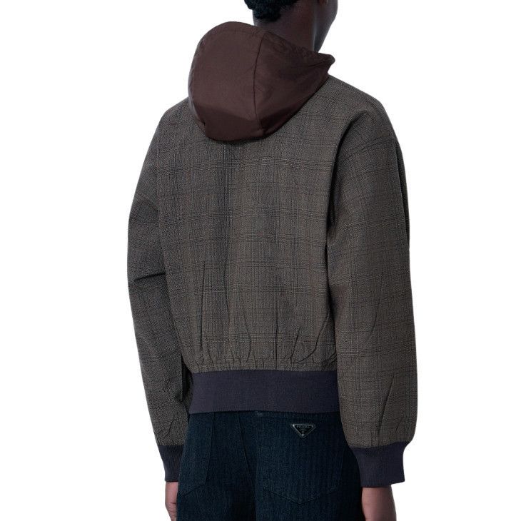 Prada PRADA Brown Hooded Wool Jacket New & Authentic (Men's size:S Size US S / EU 44-46 / 1 - 2 Thumbnail