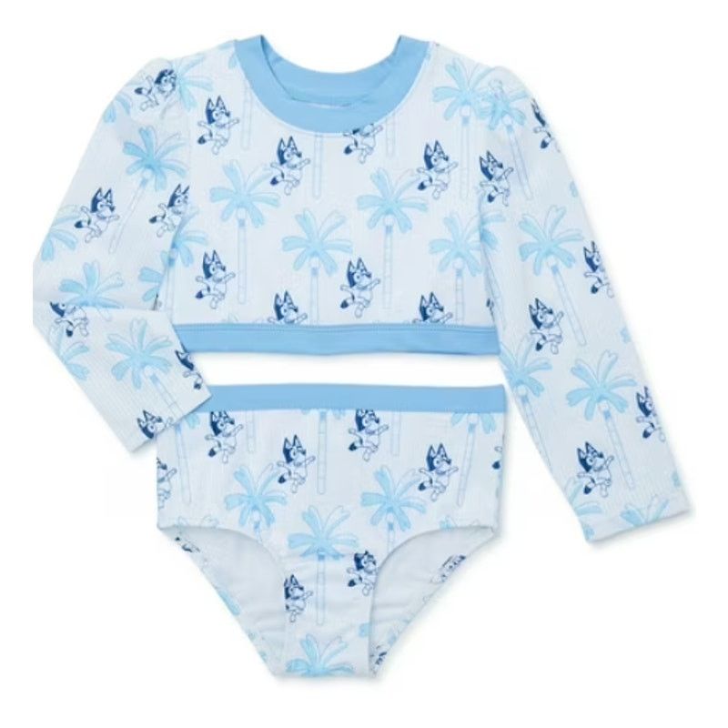 Other NWT Bluey Girls 2-Piece Toddler Long Sleeve Summer Swimsuit Size ONE SIZE - 2 Thumbnail