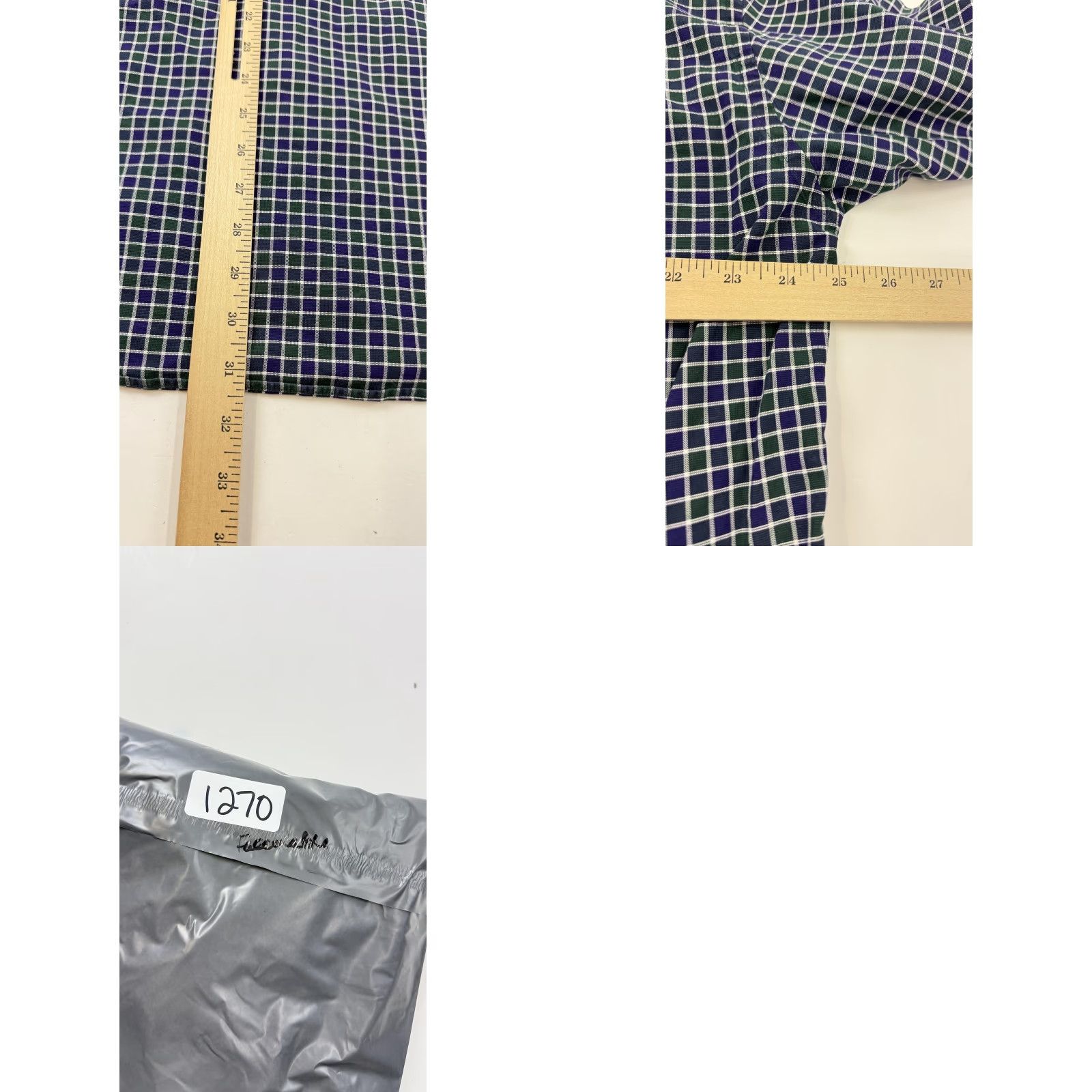 Faconnable VINTAGE Faconnable Shirt Mens Large Green Blue Check Button Down Long Sleeve Casual Size US L / EU 52-54 / 3 - 8 Thumbnail