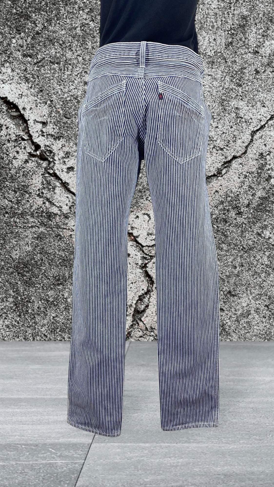 Japanese Brand 211295 Jeans Stripes Hickory Jeans Size US 31 - 1 Thumbnail