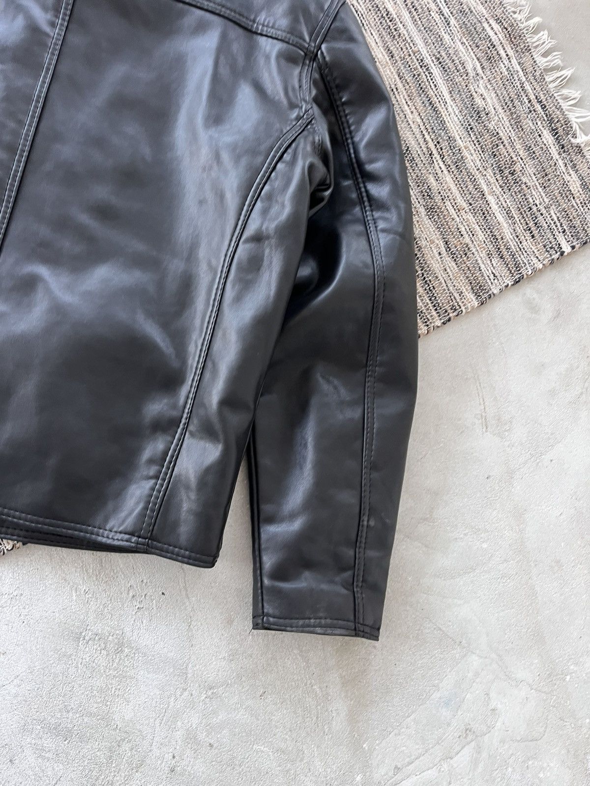 Genuine Leather Vintage Faux Leather Coach Bomber Jacket High Neck Y2K Size US L / EU 52-54 / 3 - 14 Thumbnail