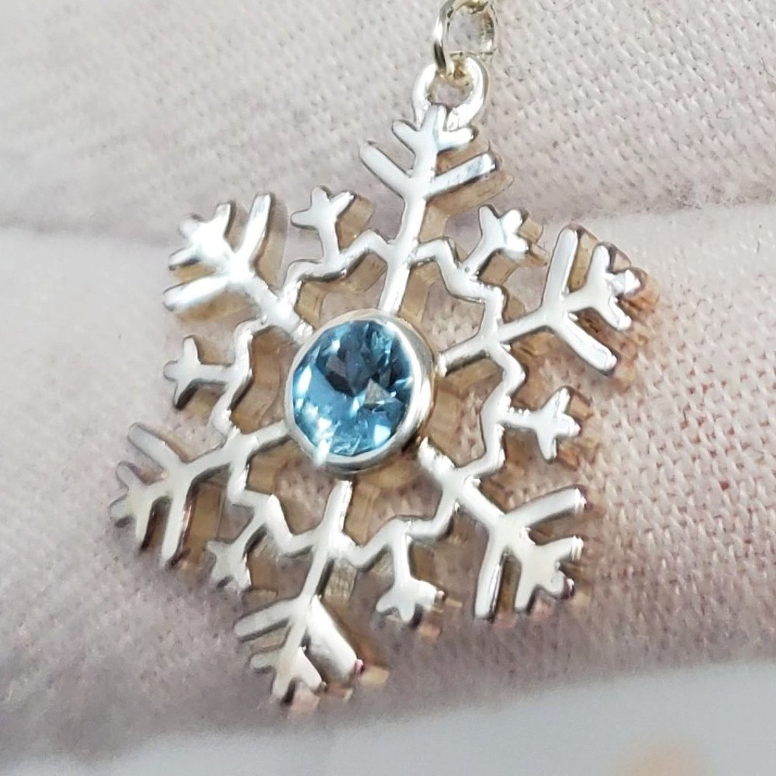 Disney Disney Frozen Snowflake Necklace with Blue Rhinestone Size ONE SIZE - 6 Thumbnail