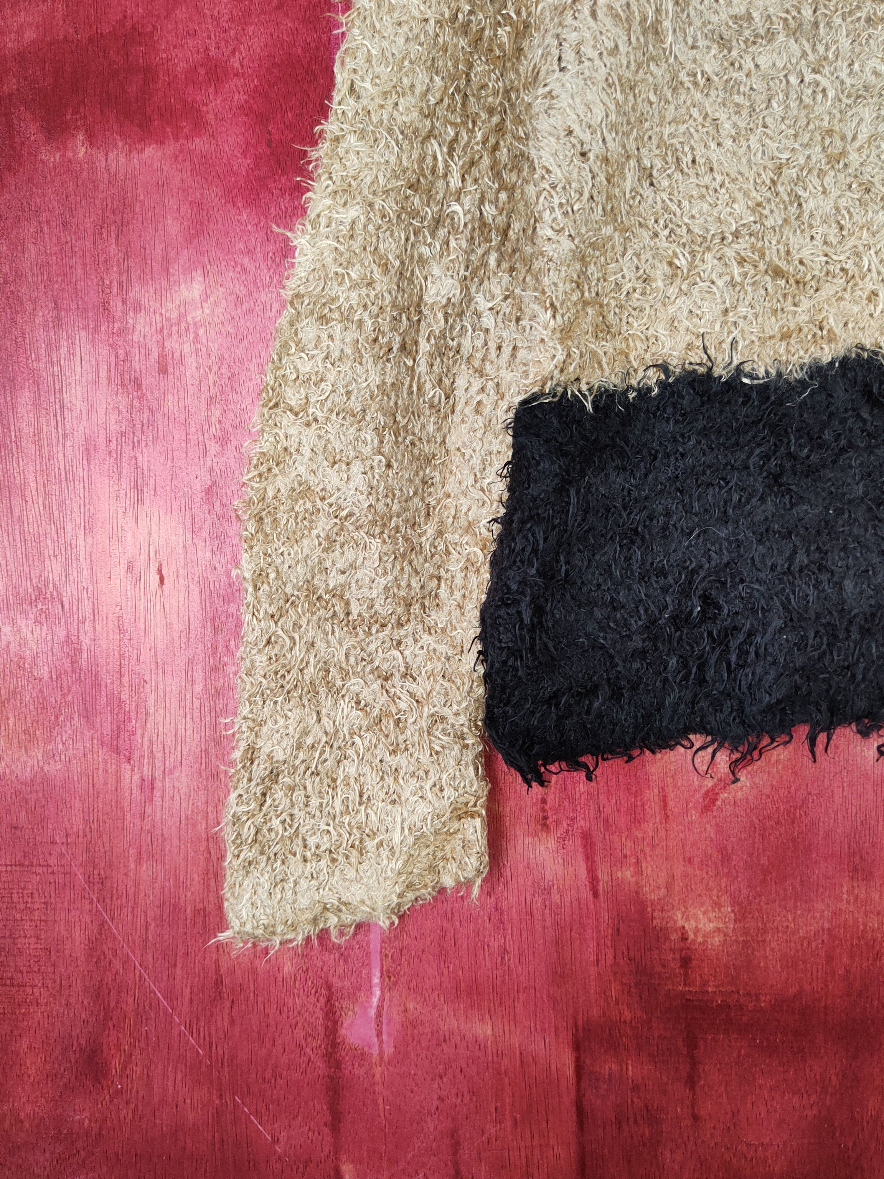 Japanese Brand × Vintage Free's Mart Brown Shag Shaggy Fur Mohair Knitwear #S1913 Size S / US 4 / IT 40 - 4 Thumbnail