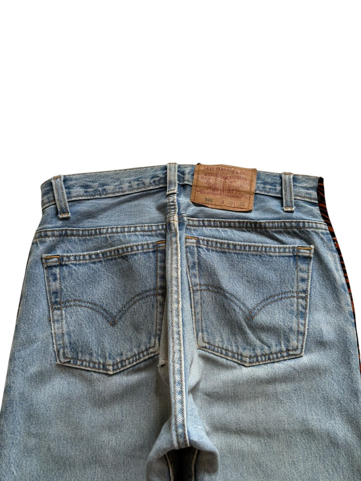 Levi's Vintage 90s Levis 501 Mud Wash Custom Distressed Loose Jeans Size US 29 - 8 Thumbnail
