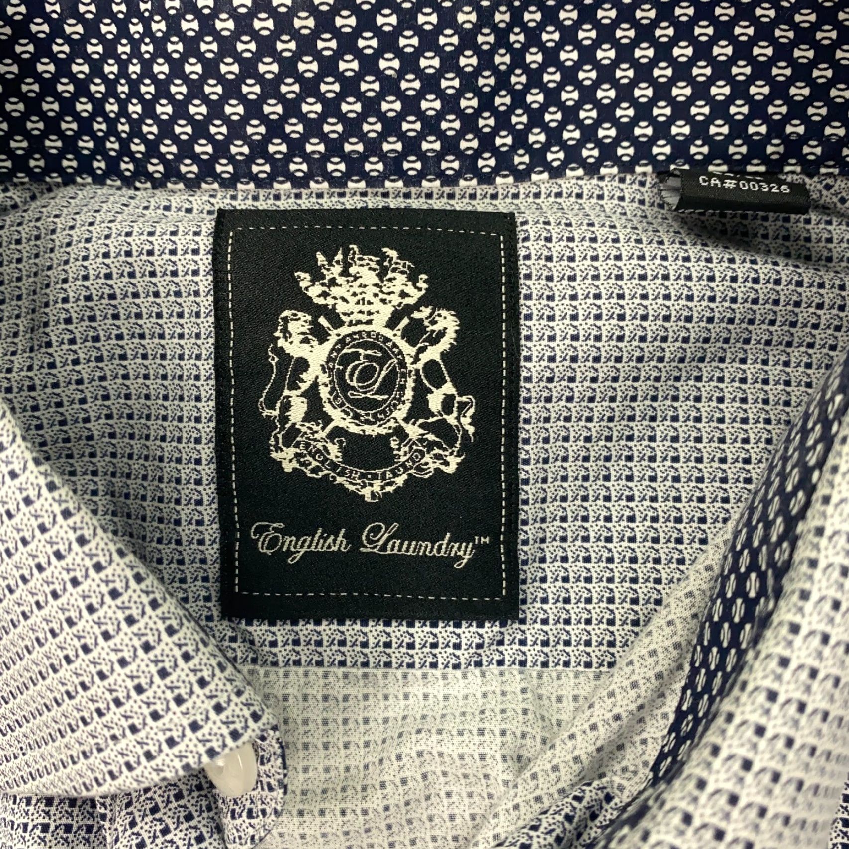 English Laundry English Laundry Shirt Mens Large White/Blue Striped Long Sleeve Button Up Size US L / EU 52-54 / 3 - 4 Thumbnail