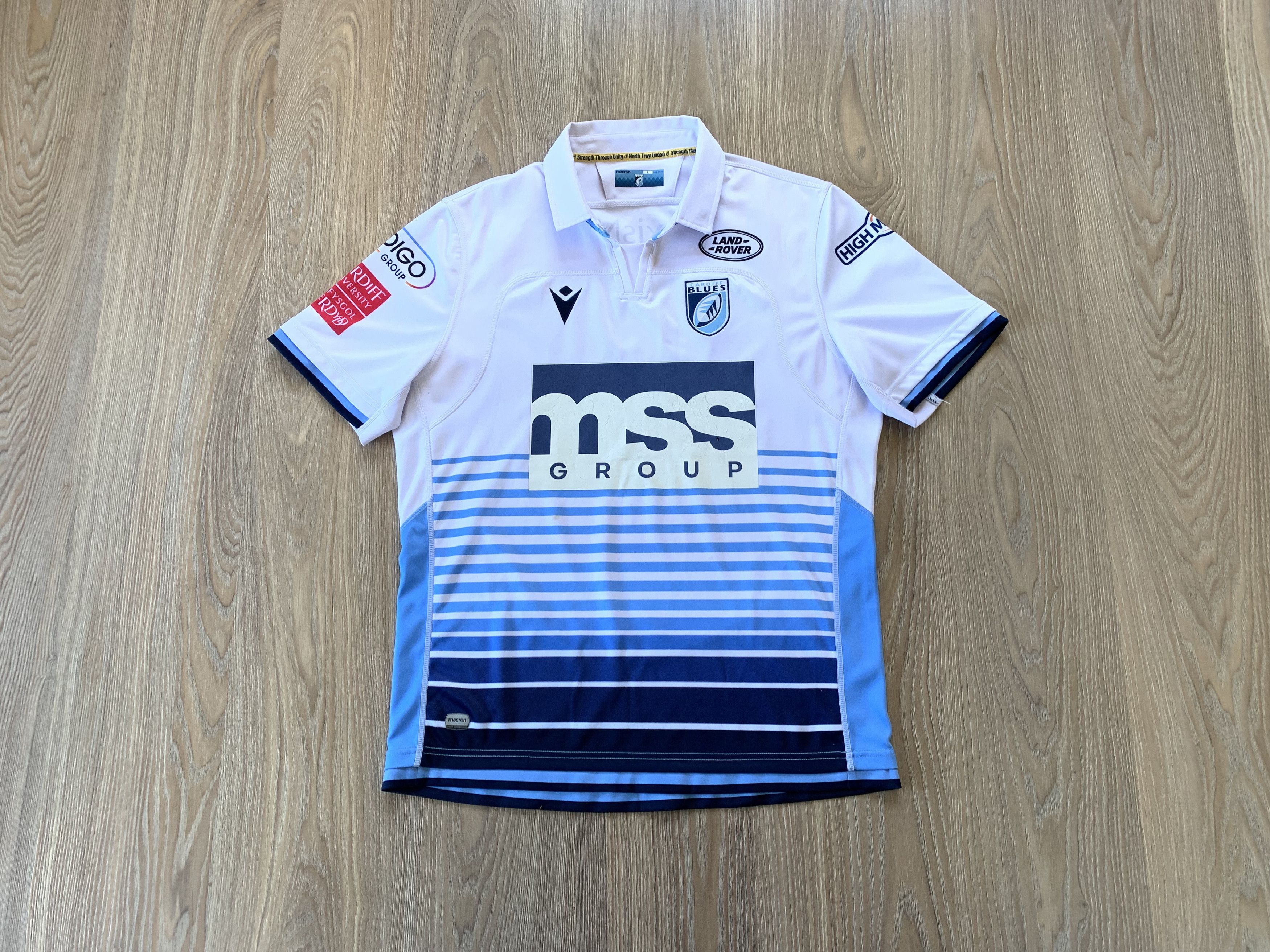 Macron Cardiff Blues Macron Rugby Kit Top Jersey Size US L / EU 52-54 / 3 - 2 Thumbnail