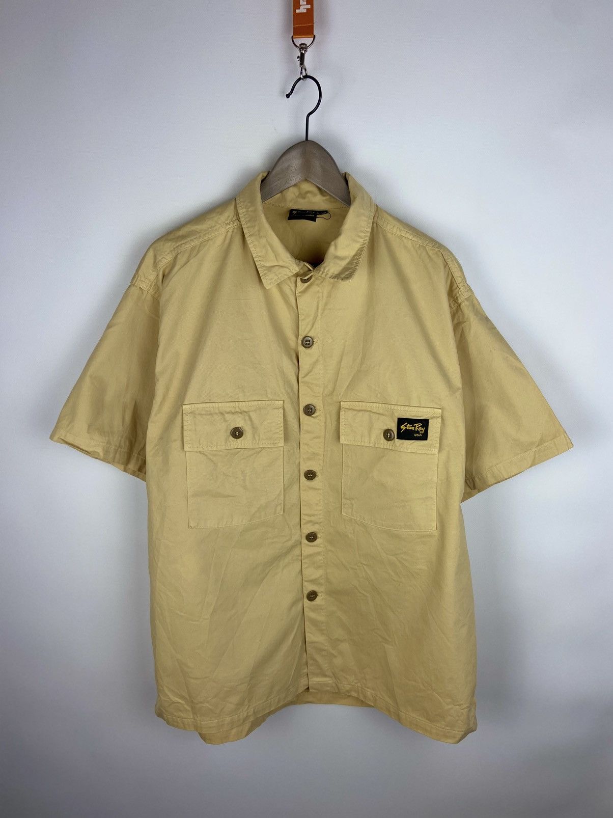 Stan Ray Stan Ray USA Men's Short Sleeve Yellow Button Shirt Sz XL Size US XL / EU 56 / 4 - 1 Thumbnail