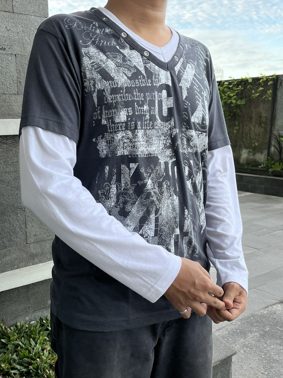 Japanese Brand × Le Grande Bleu (L.G.B.) Y2K Wild Life Poem Long Sleeve Size US L / EU 52-54 / 3 - 3 Thumbnail