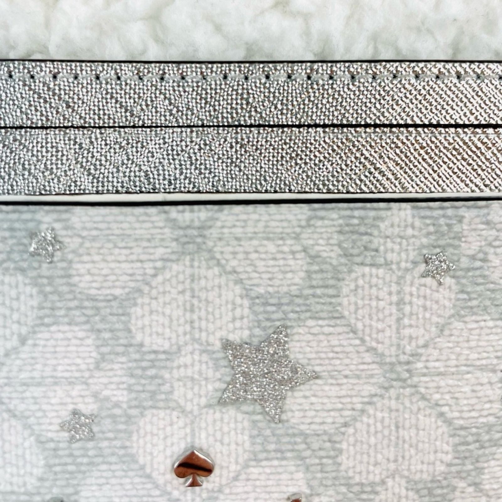 Kate Spade KATE SPADE • Platinum Grey Flower Star Slim Card Holder Size ONE SIZE - 8 Thumbnail