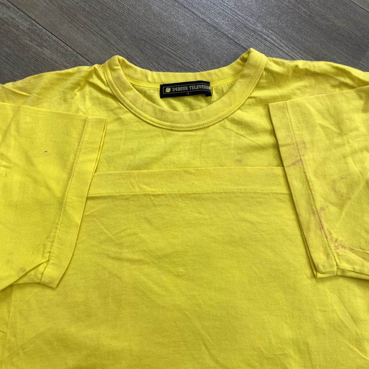 Bape Vintage Bape x 24 Hour Television Iconic Logo Yellow Tee Size US L / EU 52-54 / 3 - 4 Thumbnail