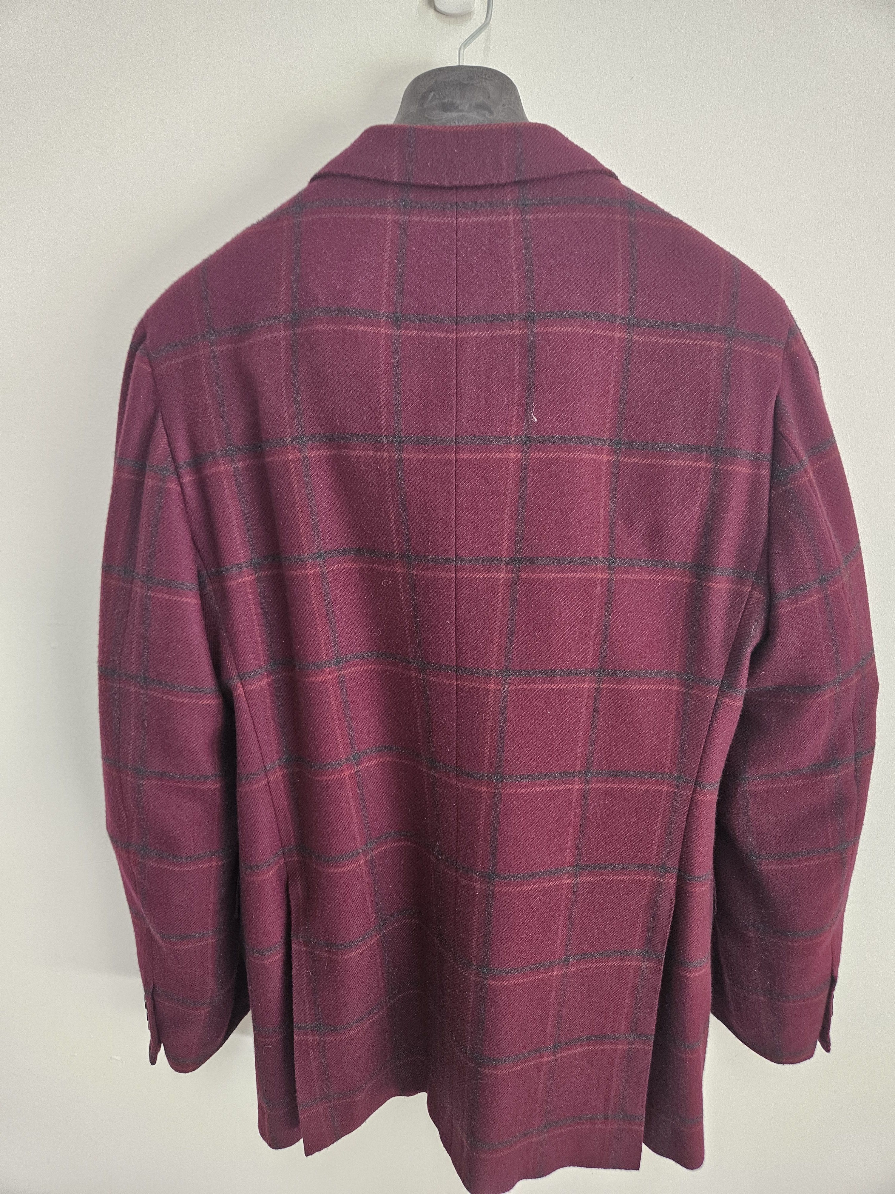 Kiton Kiton Napoli 100% Cashmere Sport Coat Burgundy Italy Size 46L - 6 Thumbnail