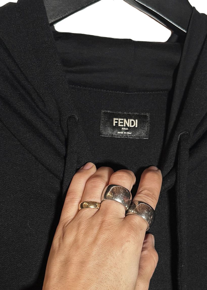 Fendi Fendi Black FF Zucca Logo Bands Hoodie Size US XXL / EU 58 / 5 - 6 Thumbnail