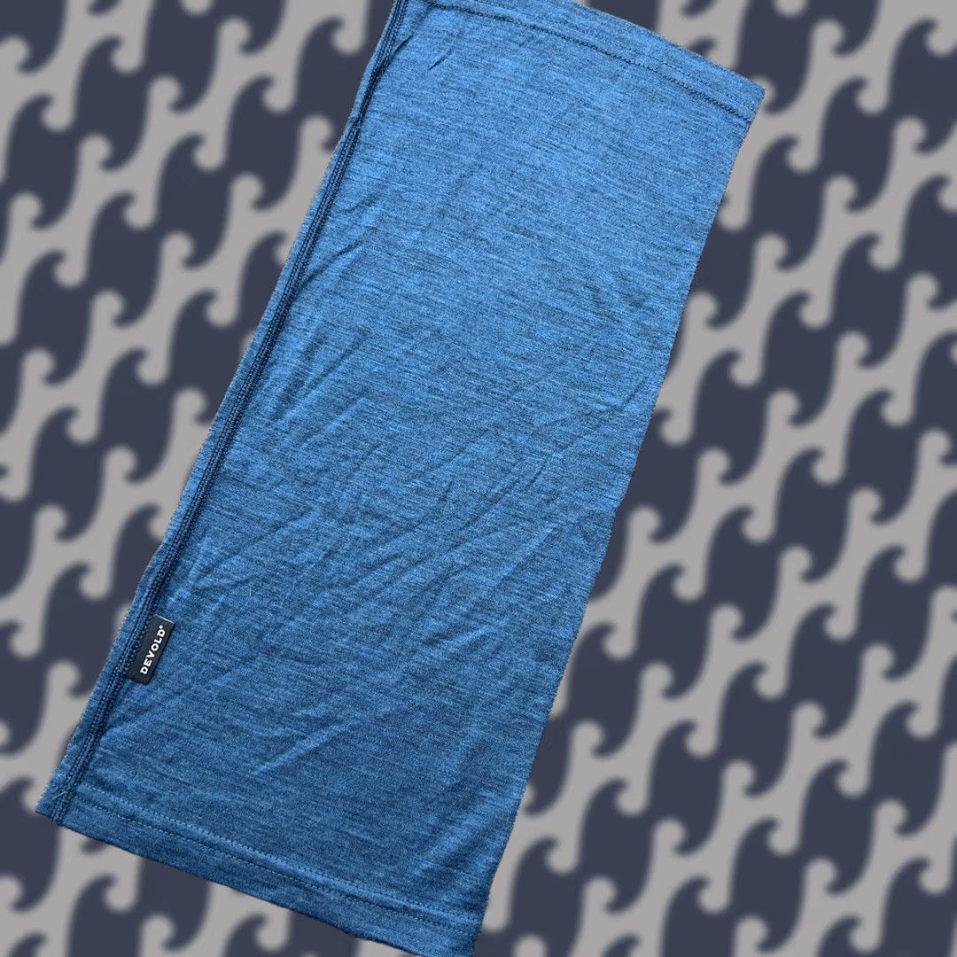 Vintage DEVOLD Neck Warmer 100% Merino Wool One Size Tube Scarf Outdoor Gaiter Unisex Adults Blue Balaclava Size ONE SIZE - 1 Thumbnail