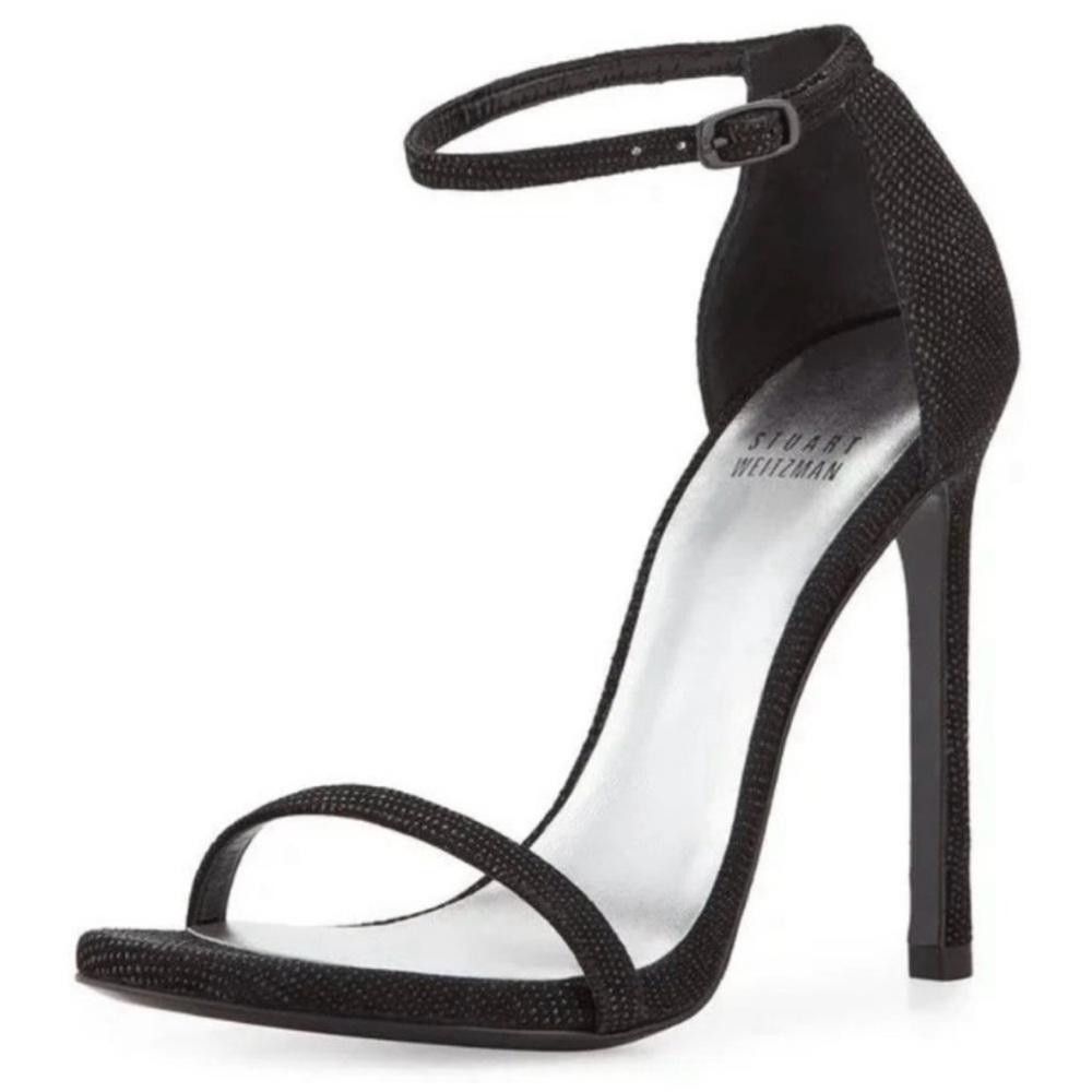 Stuart Weitzman Stuart Weitzman Nudist Black Goosebump Leather Sandals 6.5 Size US 6.5 / IT 36.5 - 2 Thumbnail
