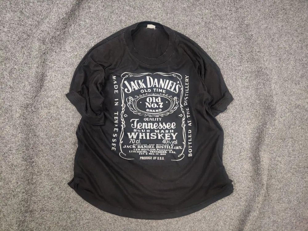Vintage Vintage 80's Jack Daniels T Shirt USA Screen Stars Tee Size US M / EU 48-50 / 2 - 1 Thumbnail