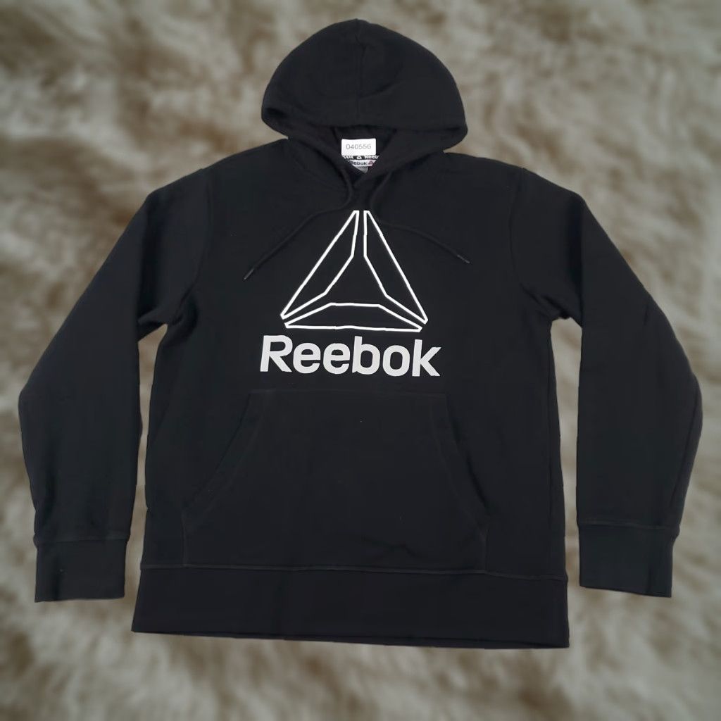 Reebok VINTAGE Reebok Hoodie Pullover Mens Medium Black Casual Sports All Seasons Size US M / EU 48-50 / 2 - 1 Thumbnail