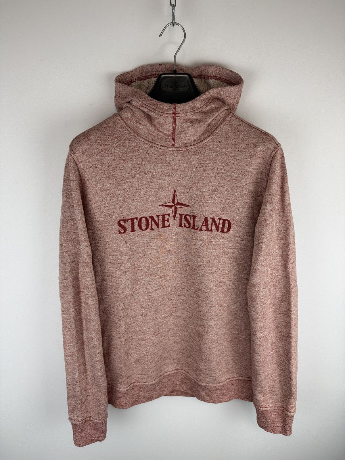 Stone Island Pink Stone Island Spellout Melange hoodie Size US M / EU 48-50 / 2 - 1 Thumbnail
