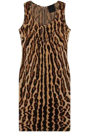 Givenchy o1srvl11e0724 Mini Dress in Leopard Size L / US 10 / IT 46 - 1 Preview