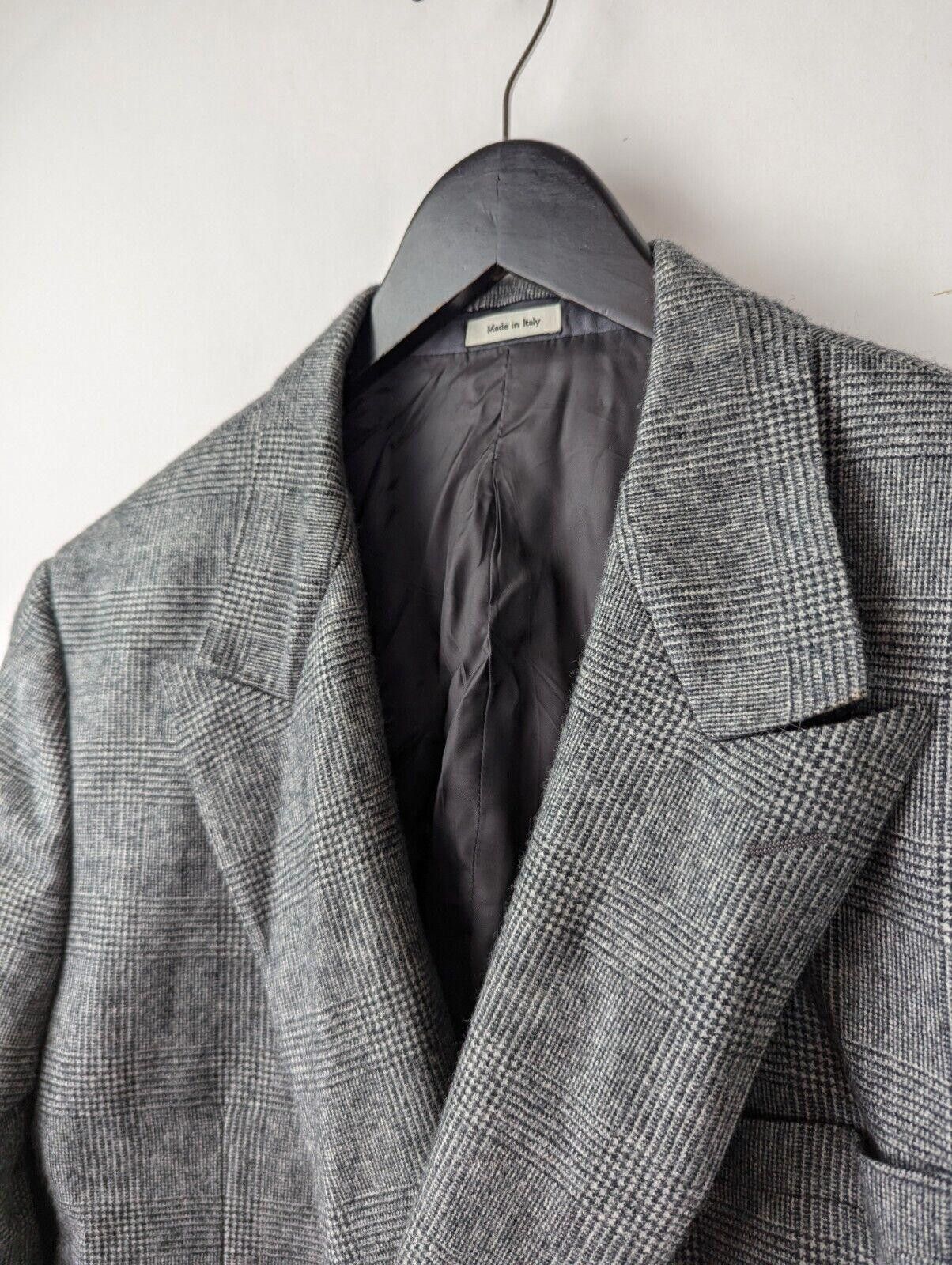 Alexander McQueen 2021 MCQUEEN Mens Asymmetrical Glen Plaid Blazer Jacket Size 46R - 4 Thumbnail