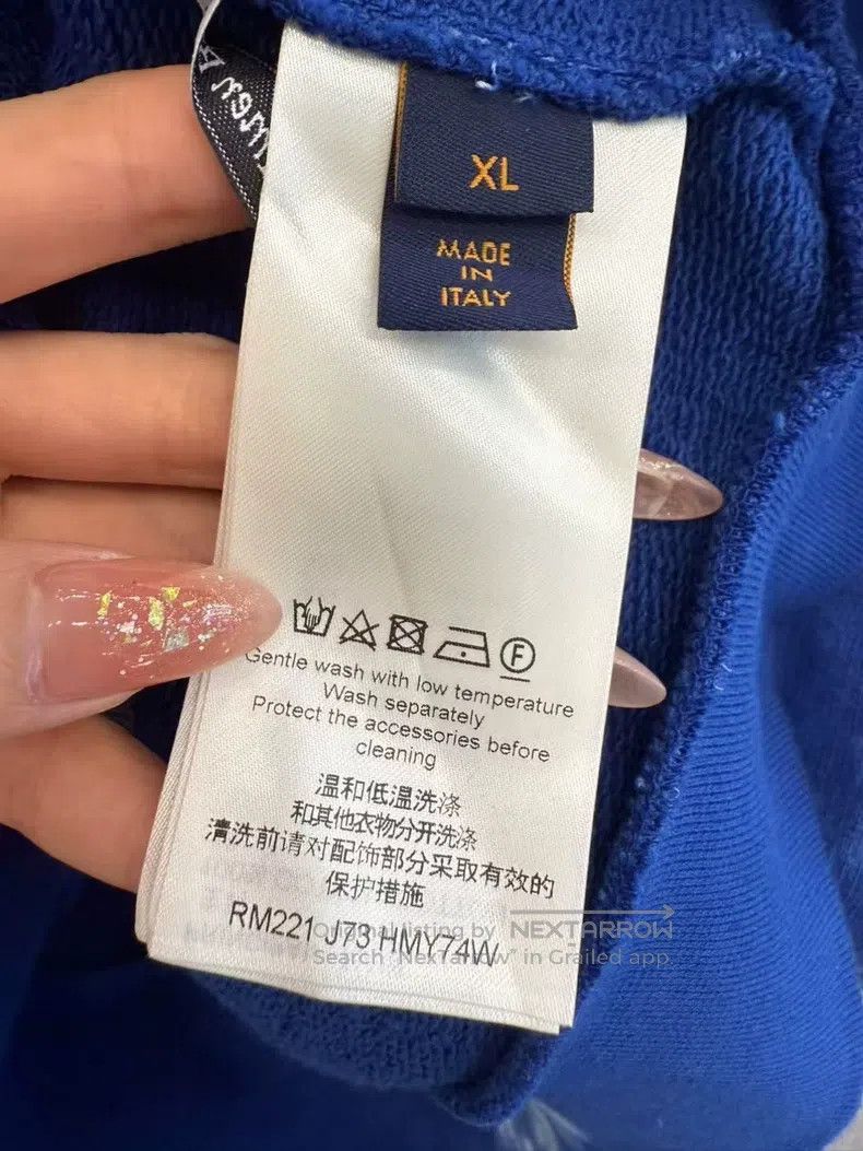 Louis Vuitton Louis Vuitton Blue tie-dye hoodie sweatshirt Size US XL / EU 56 / 4 - 7 Thumbnail