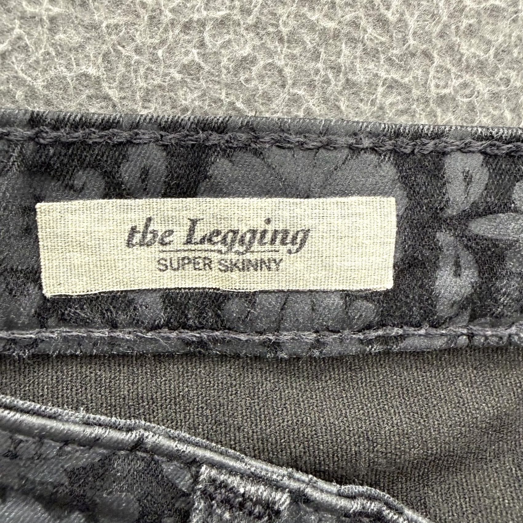 Vintage AG Adriano Goldschmied Jeans Legging Super Skinny Paisley Gray Womens 28R Denim 31in Inseam 5-Pocket Zip Closure Slim Stretch N/A Size 28" / US 6 / IT 42 - 3 Thumbnail