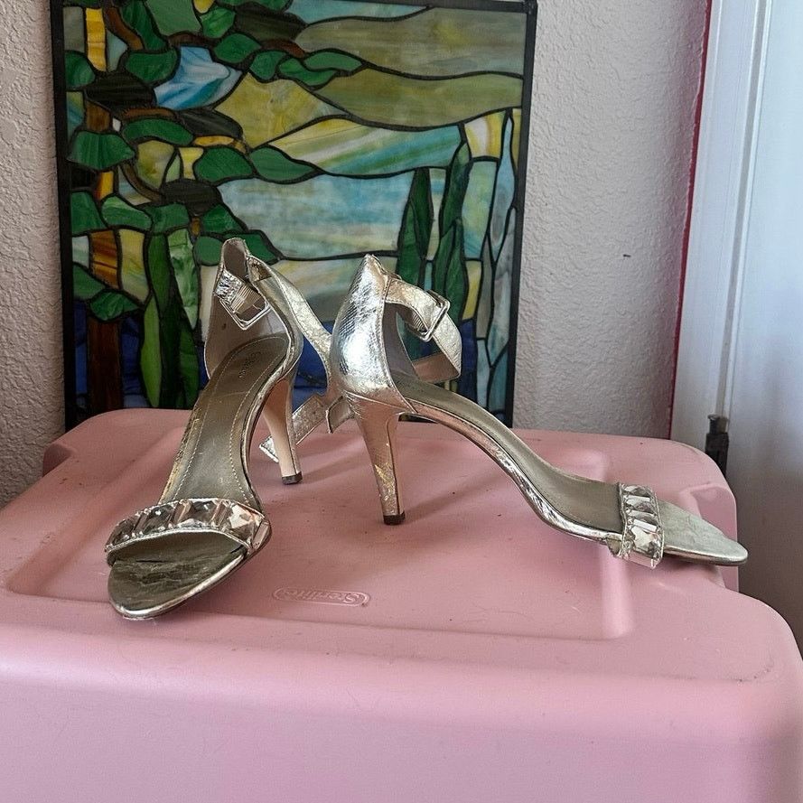 Other style&co gold bedazzled stiletto heels shoes Size US 9.5 / IT 39.5 - 1 Thumbnail