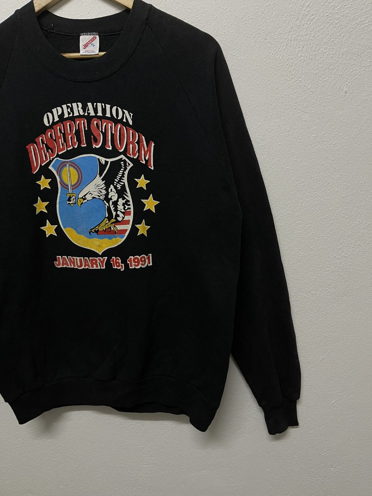 Vintage 90s OPERATION DESSERT STORM US MILITARY SWEATSHIRT SUNFADED Size US XL / EU 56 / 4 - 3 Thumbnail